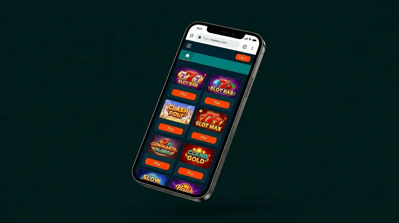 Golisimo casino running in a mobile browser on smartphone